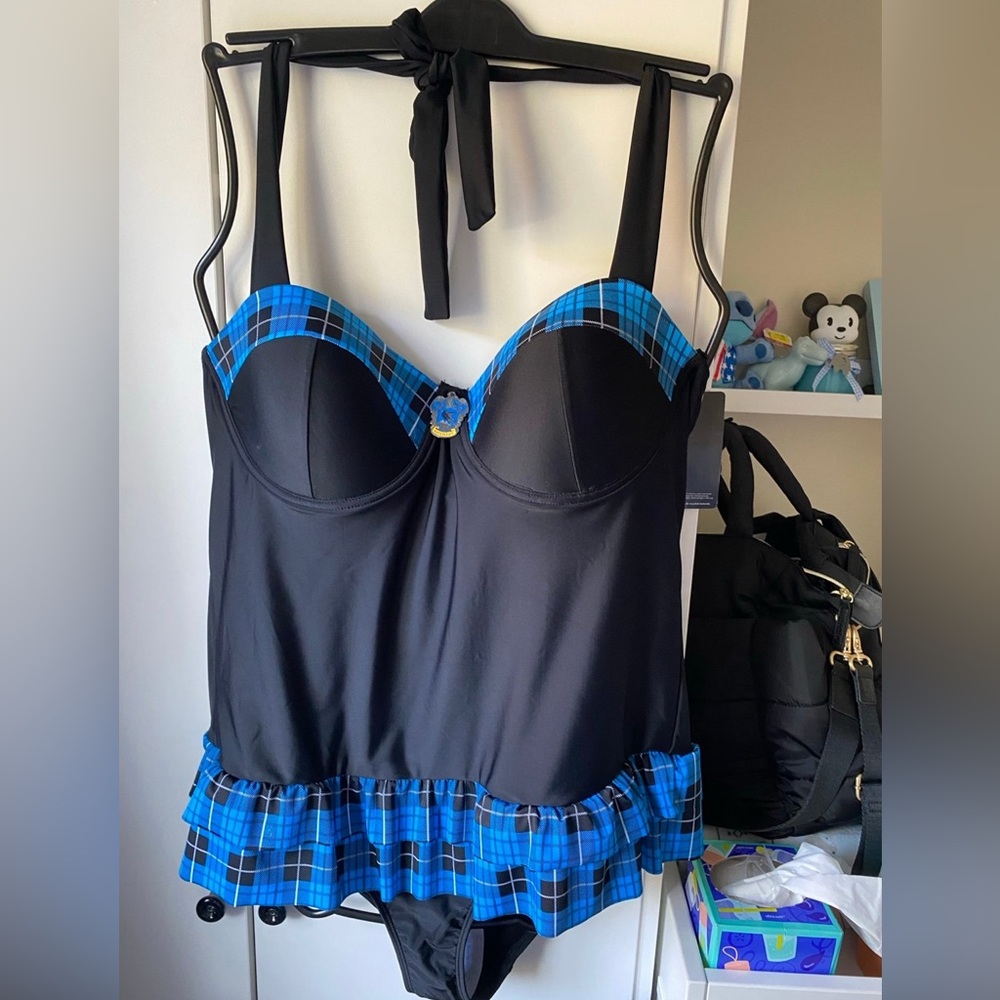 Black and blue Harry Potter ravenclaw swimsuit one piece 
Size XXL 2xl